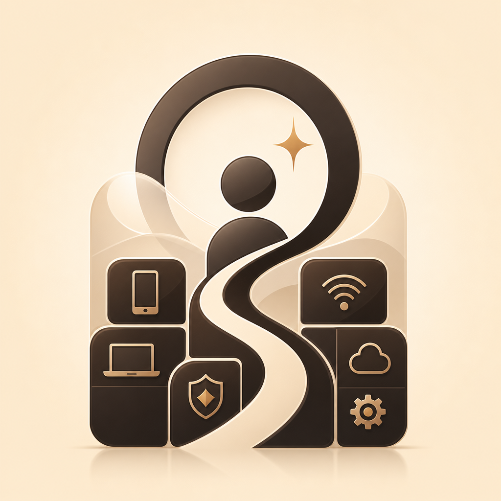 Symbolische Darstellung von digitaler Alltagshilfe